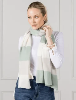Gelato Striped Scarf Sage