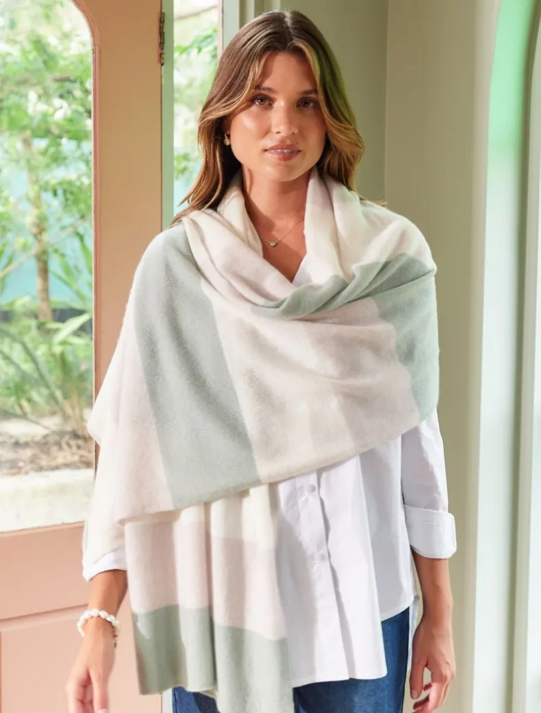 Gelato Striped Scarf Sage