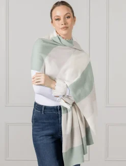 Gelato Striped Scarf Sage