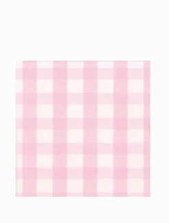 Gingham Pink Lunch Napkins 20pk