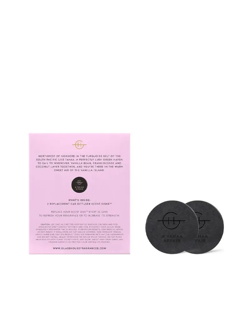 Glasshouse A Tahaa Affair Car Diffuser 2 Replacement Scent Disks - FINAL SALE