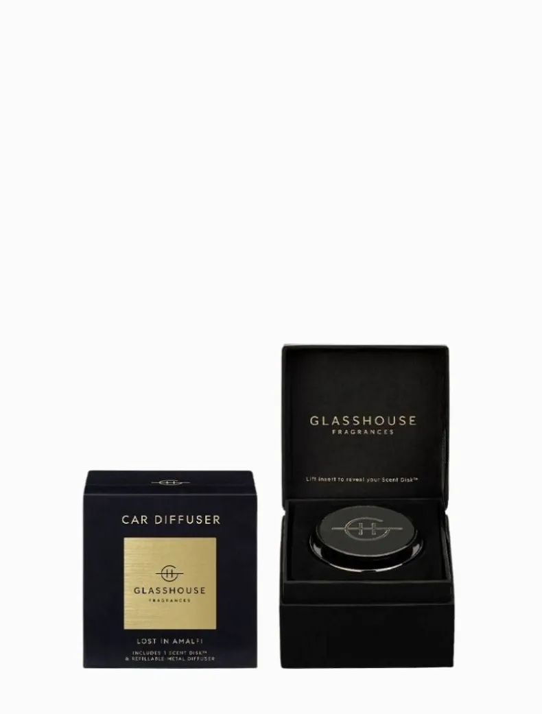 Glasshouse Fragrances Black Car Diffuser Lost in Amalfi