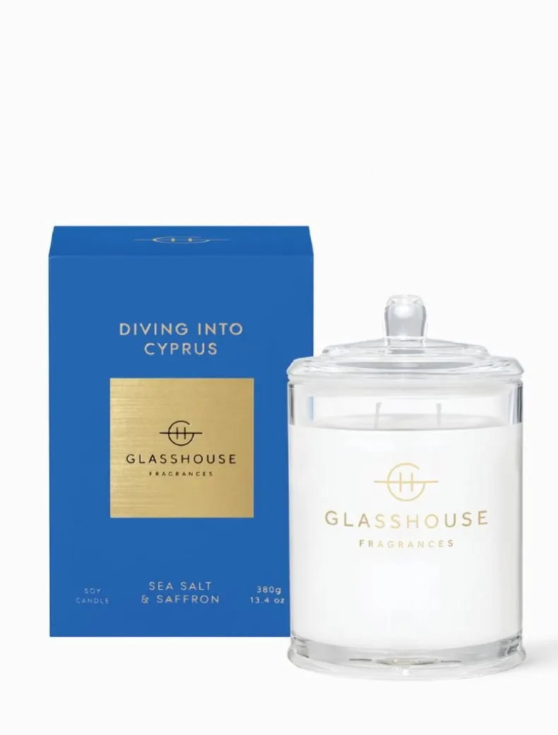 Glasshouse Fragrances Diving Into Cyprus Candle 380G