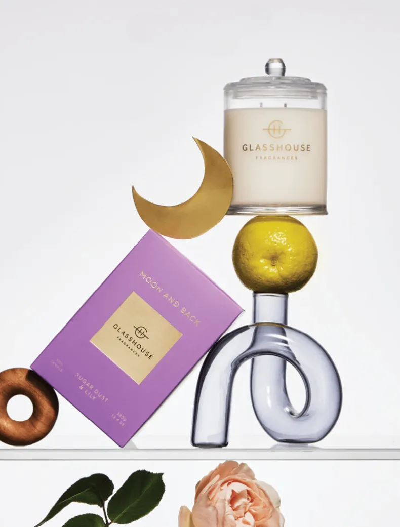 Glasshouse Fragrances Moon and Back Candle 380G