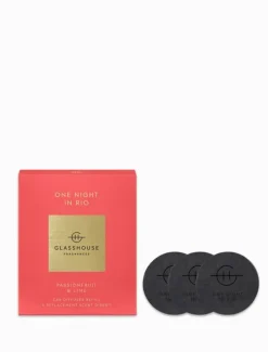 Glasshouse Fragrances One Night In Rio Car Diffuser Replacement Disks (3pk) - FINAL SALE