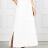 Goldie Denim Skirt White