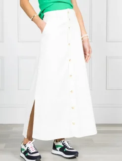 Goldie Denim Skirt White