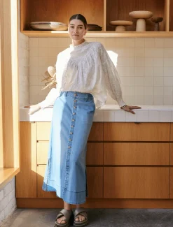 Goldie Summer Wash Denim Skirt