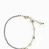 Grey Stone Pearl and Gold Bracelet