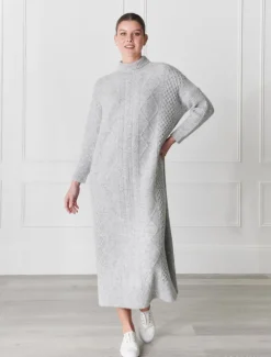Guernsey Knit Dress Grey