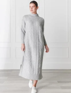 Guernsey Knit Dress Grey
