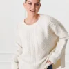 Guernsey Knit Jumper Ivory