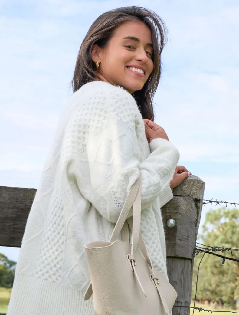 Guernsey Knit Jumper Ivory