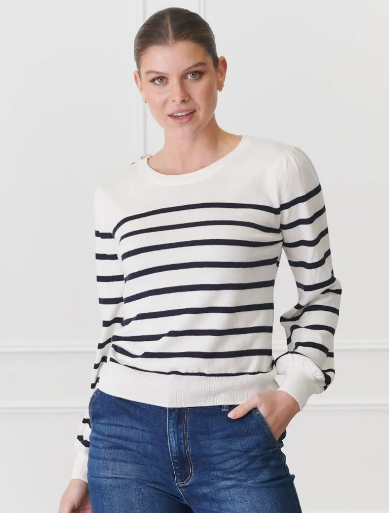 Gwynie Knit Navy White