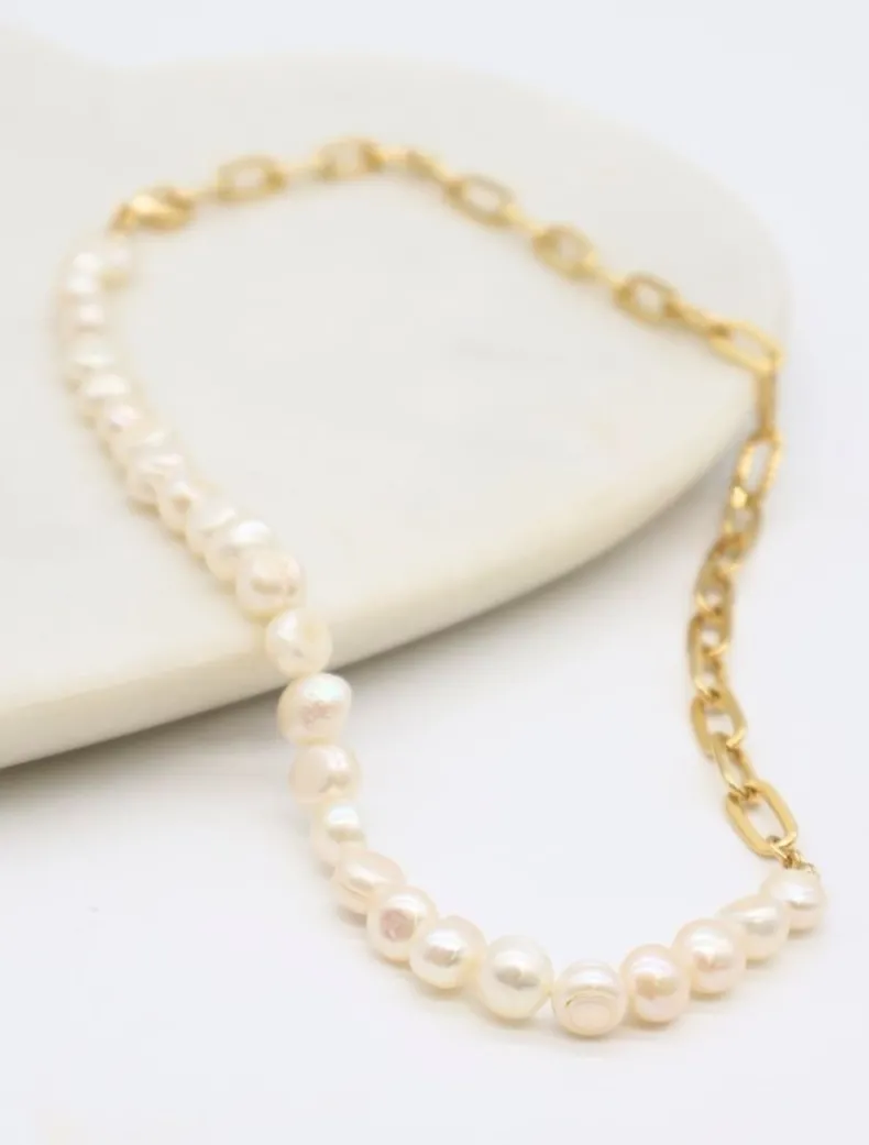Half Pearl Necklace