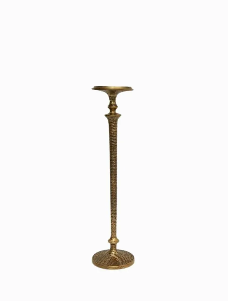 Hammered Pillar Candlestick Medium