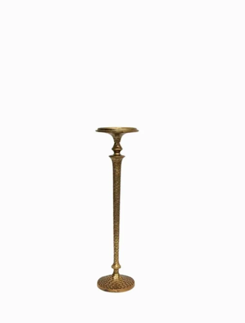 Hammered Pillar Candlestick Small