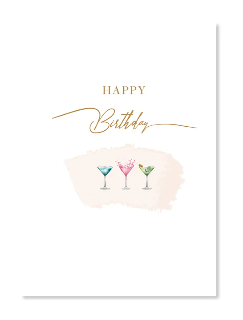 Happy Birthday Cocktails Card