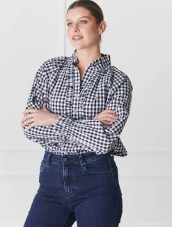 Hartford Pop Over Shirt Navy