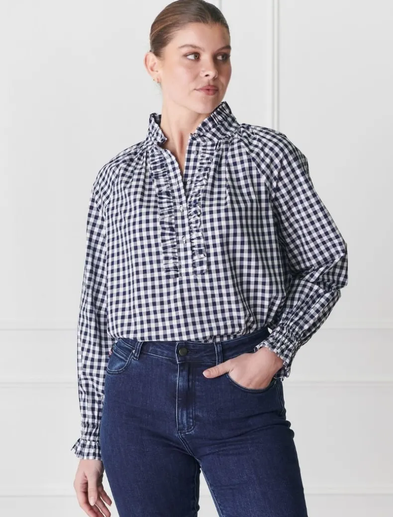 Hartford Pop Over Shirt Navy