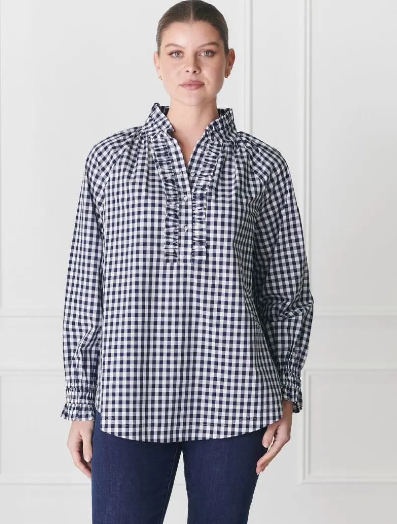 Hartford Pop Over Shirt Navy
