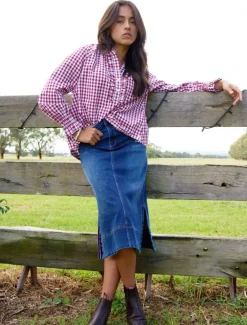 Hartford Pop Over Shirt Red