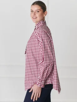 Hartford Pop Over Shirt Red
