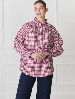 Hartford Pop Over Shirt Red