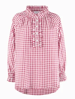 Hartford Pop Over Shirt Red