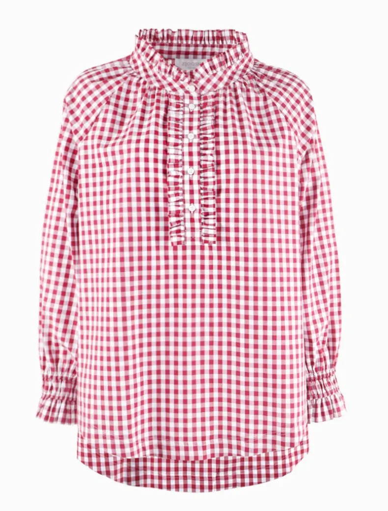 Hartford Pop Over Shirt Red