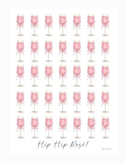 Hip Hip Rose Tea Towel