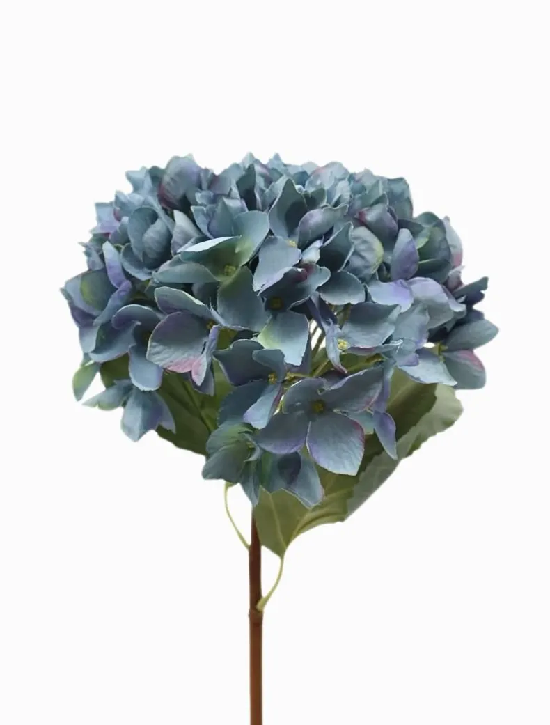 Hydrangea Stem 52cm Antique Blue