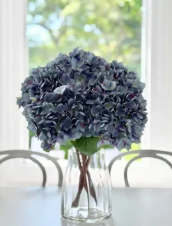 Hydrangea Stem 52cm Antique Blue