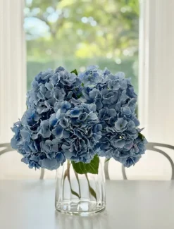 Hydrangea Stem 52cm Blue