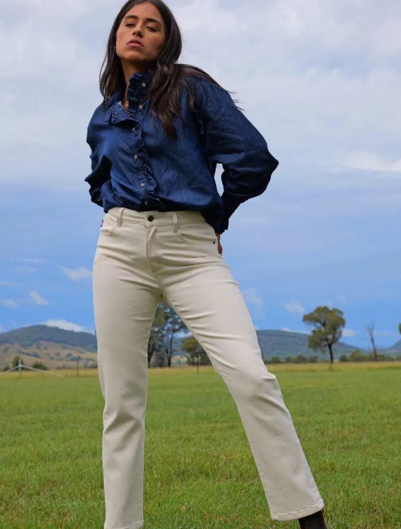 Jenna Straight Leg Jean Bone