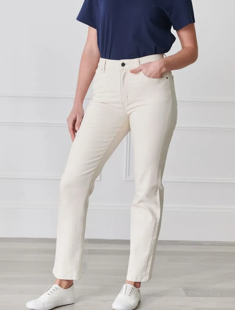 Jenna Straight Leg Jean Bone