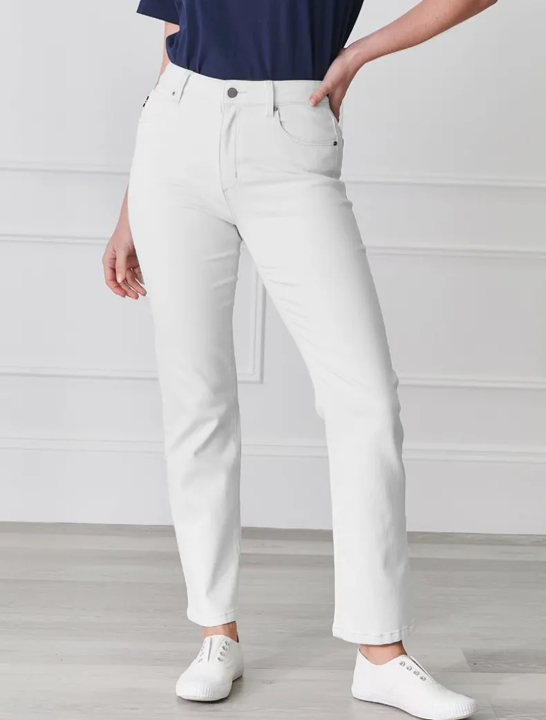 Jenna Straight Leg Jean White