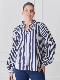 Jo Stripe Shirt Navy