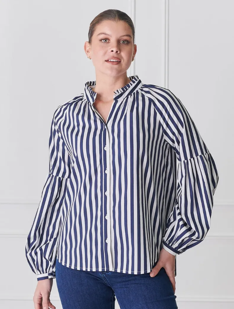 Jo Stripe Shirt Navy