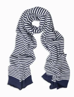 Joseph Cashmere Scarf Navy grey