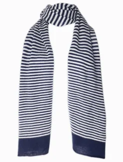 Joseph Cashmere Scarf Navy grey