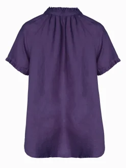 Kell Bell Linen Shirt Navy