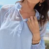 Kell Gingham Top Ice Blue- FINAL SALE