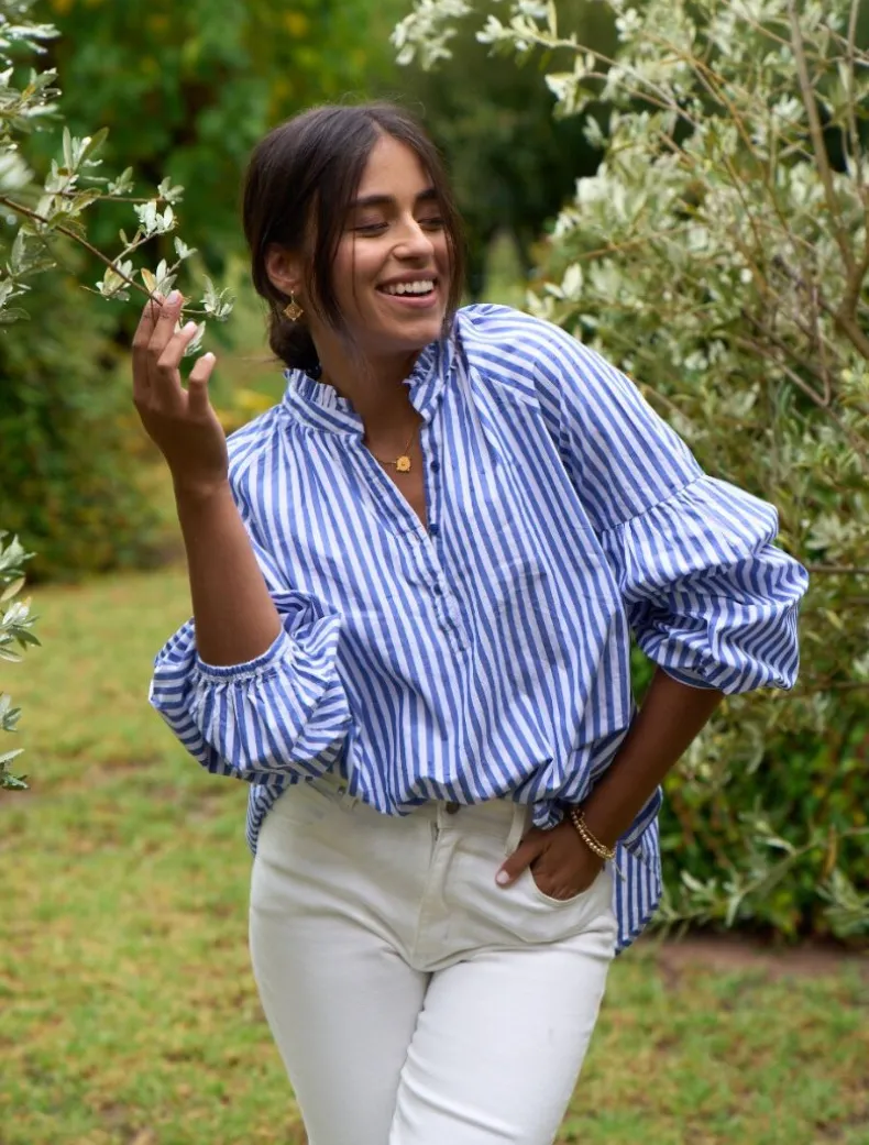 Kell Shirt Stripe Blue