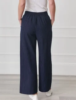 Kirsty Chalk Striped Pant Navy