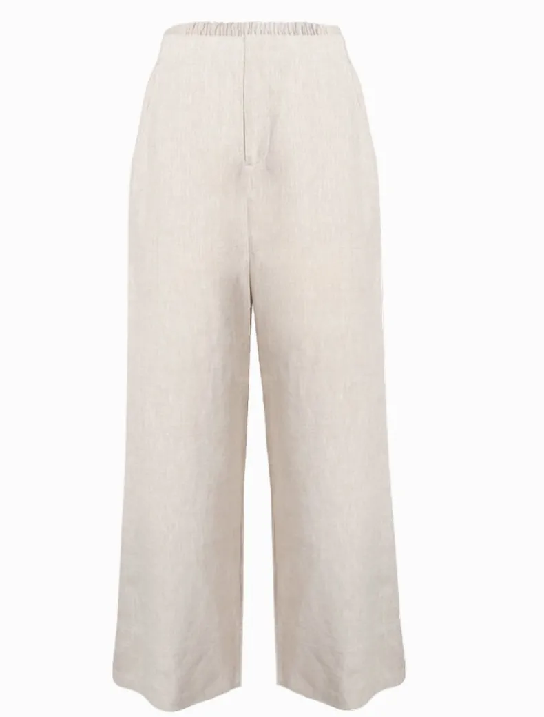 Kirsty Linen Pant Oatmeal - FINAL SALE
