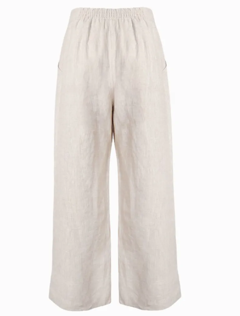 Kirsty Linen Pant Oatmeal - FINAL SALE