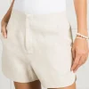 Kirsty Linen Tailored Short Oatmeal - FINAL SALE