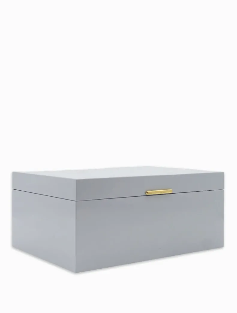 Lacquered Jewellery Box Blue Large