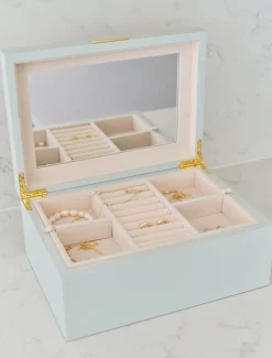 Lacquered Jewellery Box Blue Large